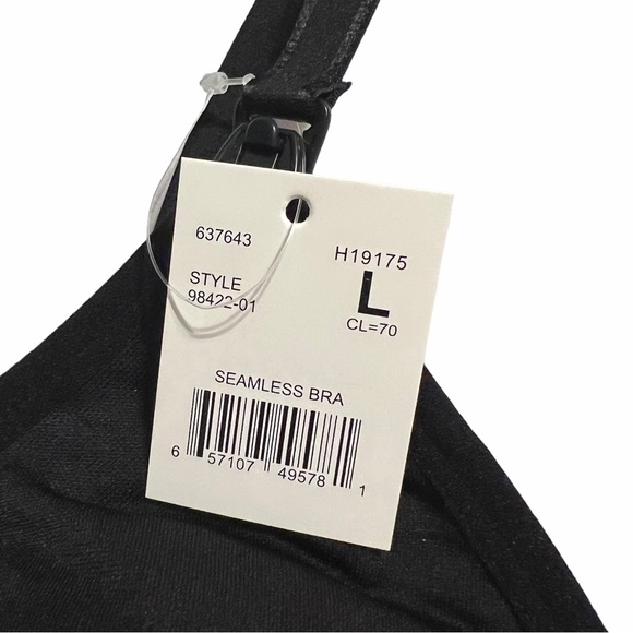NEW! Lot of 3 Motherhood Maternity Black Seamless Nursing Bras Size Large - Picture 7 of 12
